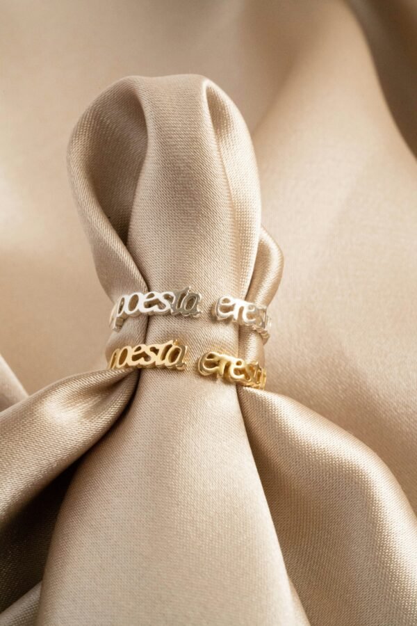"Poesia Eres" - You Are Poetry Open Cuff Ring